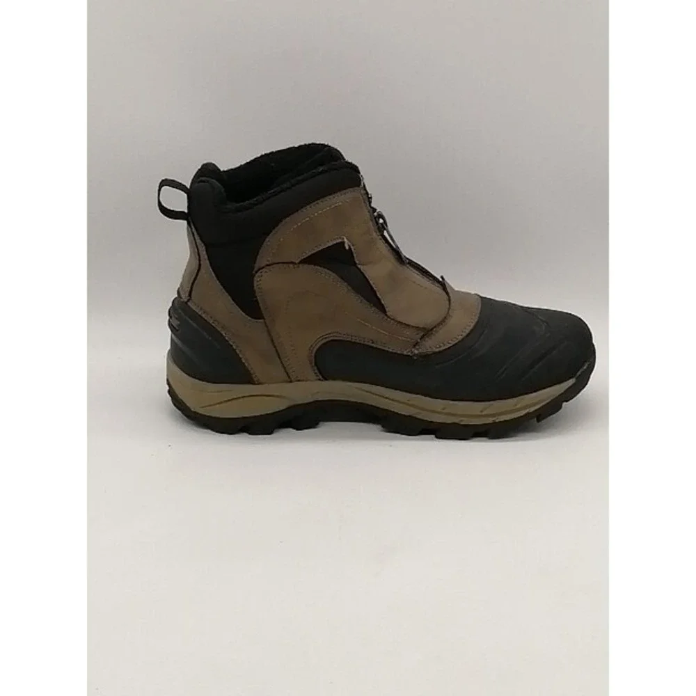 Khombu Boots Mens Cliff Brown 8 Cold Weather Shoe Lined Durable Zip Winter